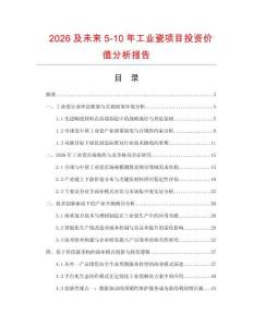 2026及未來5-10年工業瓷項目投資價值分析報告