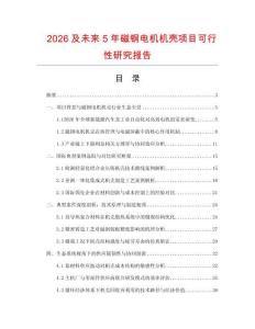 2026及未来5年磁钢电机机壳项目可行性研究报告