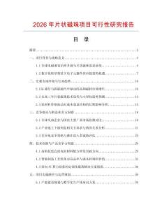 2026年片狀磁珠項(xiàng)目可行性研究報(bào)告