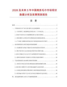 2026及未來5年中國商務毛巾市場現狀數據分析及前景預測報告