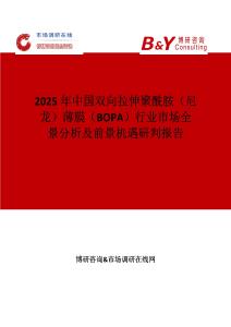 2025年中國雙向拉伸聚酰胺（尼龍）薄膜（BOPA）行業市場全景分析及前景機遇研判報告