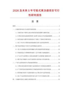 2026及未來5年可吸式果凍袋項目可行性研究報告