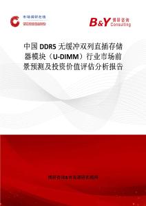 中國DDR5無緩沖雙列直插存儲器模塊（U-DIMM）行業(yè)市場前景預(yù)測及投資價值評估分析報告