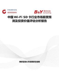 中国Wi-Fi SD卡行业市场前景预测及投资价值评估分析报告
