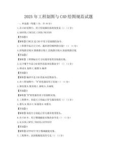 2025年工程制圖與CAD繪圖規范試題