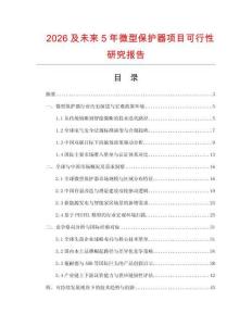 2026及未來(lái)5年微型保護(hù)器項(xiàng)目可行性研究報(bào)告