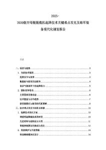 2025-2030航空母舰舰载机起降技术关键难点攻克及海军装备现代化规划报告