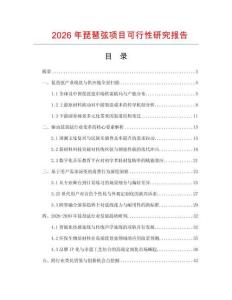 2026年琵琶弦項目可行性研究報告