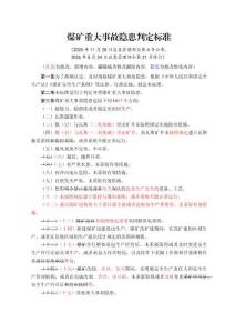 煤礦重大事故隱患判定標準（2020、2026對照）