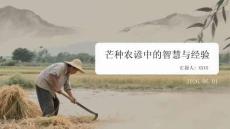 芒种农谚中的智慧与经验