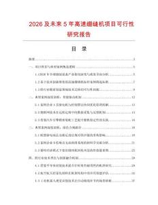 2026及未來5年高速繃縫機項目可行性研究報告