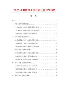 2026年套筒鏈條項(xiàng)目可行性研究報(bào)告