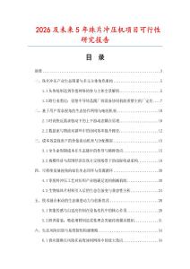 2026及未來5年珠片沖壓機(jī)項(xiàng)目可行性研究報(bào)告