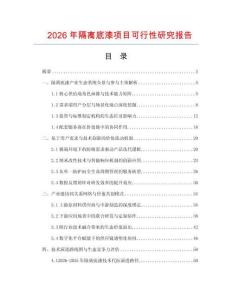 2026年隔離底漆項目可行性研究報告