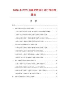 2026年PVC仿真皮帶項目可行性研究報告
