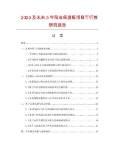 2026及未來(lái)5年陽(yáng)臺(tái)保溫板項(xiàng)目可行性研究報(bào)告