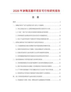 2026年滲陶活塞環項目可行性研究報告