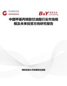 中國甲基丙烯酸甘油酯行業市場規模及未來投資方向研究報告