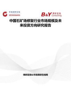 中国石矿场修复行业市场规模及未来投资方向研究报告