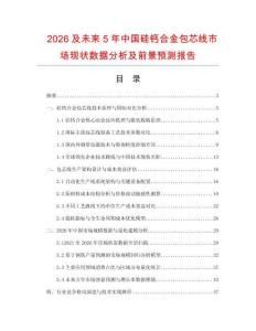 2026及未來5年中國硅鈣合金包芯線市場現狀數據分析及前景預測報告