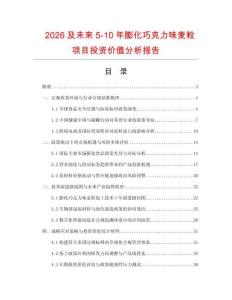 2026及未來5-10年膨化巧克力味麥粒項目投資價值分析報告