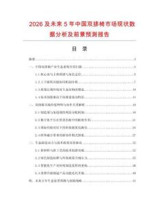 2026及未來5年中國雙排椅市場現狀數據分析及前景預測報告