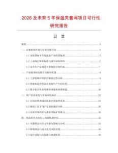 2026及未來5年保溫夾套閥項目可行性研究報告