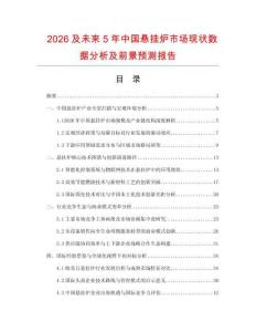2026及未來5年中國懸掛爐市場現(xiàn)狀數(shù)據(jù)分析及前景預(yù)測報告