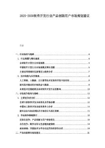 2025-2030軟件開發(fā)行業(yè)產(chǎn)品創(chuàng)新用戶市場規(guī)劃建議