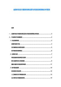 金融科技支付服務創新運營與風險控制策略分析報告