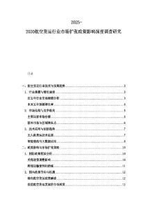 2025-2030航空货运行业市场扩张政策影响深度调查研究