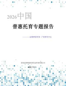 2026年普惠托育專題報告--遠翔神思咨詢