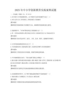 2025年中小學創新教育實踐案例試題