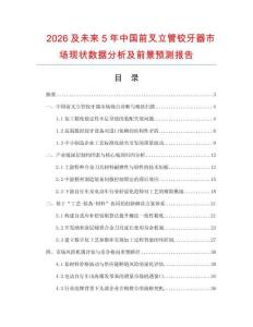 2026及未来5年中国前叉立管铰牙器市场现状数据分析及前景预测报告
