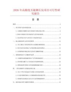 2026年高精度萬能測長儀項目可行性研究報告