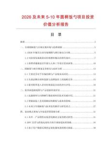 2026及未来5-10年圆柄饭勺项目投资价值分析报告