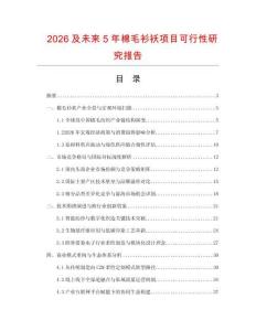 2026及未来5年棉毛衫袄项目可行性研究报告