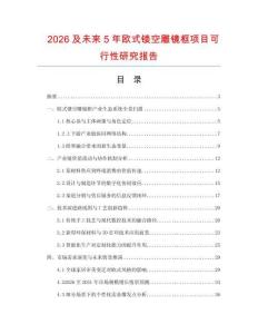 2026及未來(lái)5年歐式鏤空雕鏡框項(xiàng)目可行性研究報(bào)告