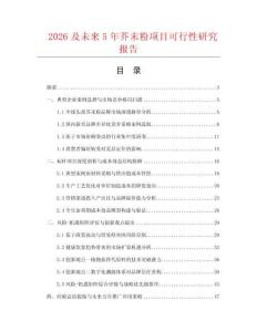 2026及未来5年芥末粉项目可行性研究报告