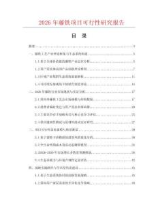 2026年藤鐵項目可行性研究報告