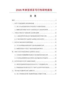 2026年床笠项目可行性研究报告