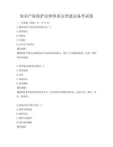 知识产权保护法律体系完善建议备考试卷