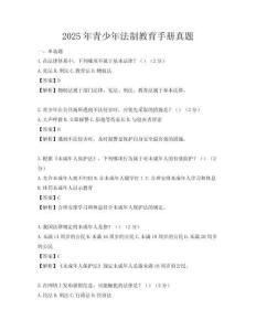 2025年青少年法制教育手冊真題