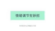 《情緒調節有妙招》教學課件-2025-2026學年蘇科版初中心理健康九年級