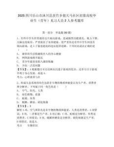 2025四川乐山市沐川县茨竹乡朝天马社区招募高校毕业生（青年）见习人员2人参考题库及答案详解（考点梳理）