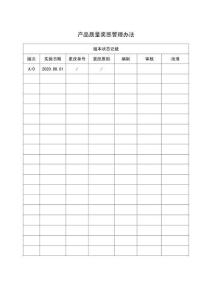 產(chǎn)品質(zhì)量獎(jiǎng)懲管理辦法