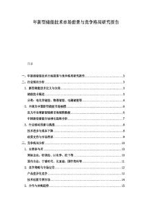 年新型儲能技術市場前景與競爭格局研究報告