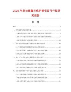 2026年斜拉線警示保護管項目可行性研究報告