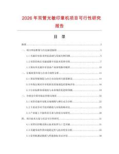 2026年雙管光敏印章機項目可行性研究報告