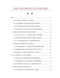 2026年铝高锅项目可行性研究报告